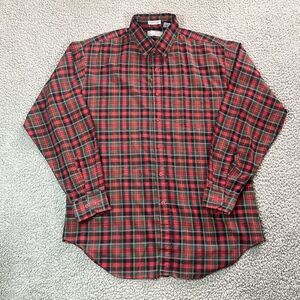 Vintage Wedgefield Button Up Shirt Men's Western Red 80s 90s Long sleeve Large